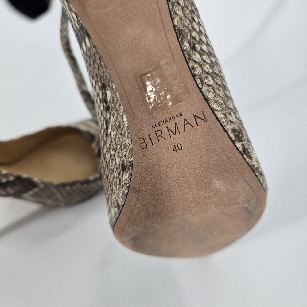 Alexandre Birman Clarita Ankle Tie Python Pumps P… - image 7